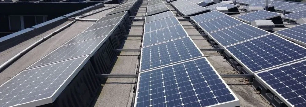 solar panels in roof